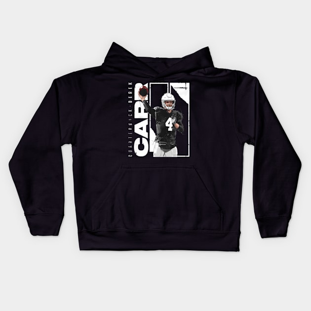 Derek Carr Las Vegas Stretch Kids Hoodie by caravalo